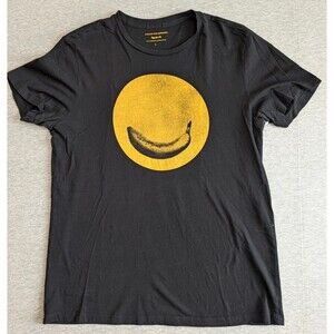 Reserved Apparel Banana Smile Face T-Shirt Size L Black